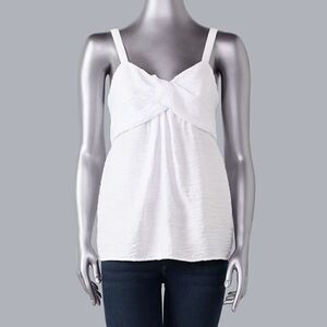 Simply Vera Vera Wang White Twist-Front Tank Blouse Size XXL New